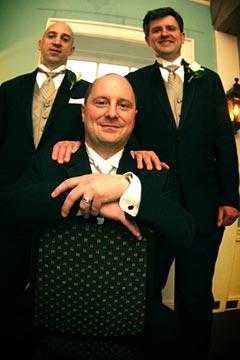 Toronto Wedding Photo - Groom and Groomsmen casually posing