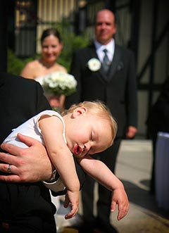 Toronto Wedding Photography - Bride and Groom's baby fell asleep