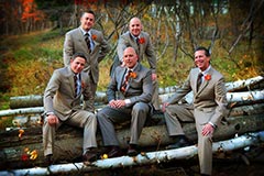 Toronto Wedding Photography - Groom and Groomsmen posed fall portrait