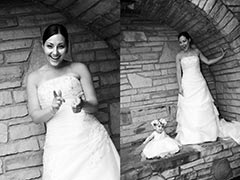 Toronto Wedding Photography - Black and white fun Bride portraits
