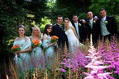 Allan Gardens Wedding Photography - Entire wedding party posing in park